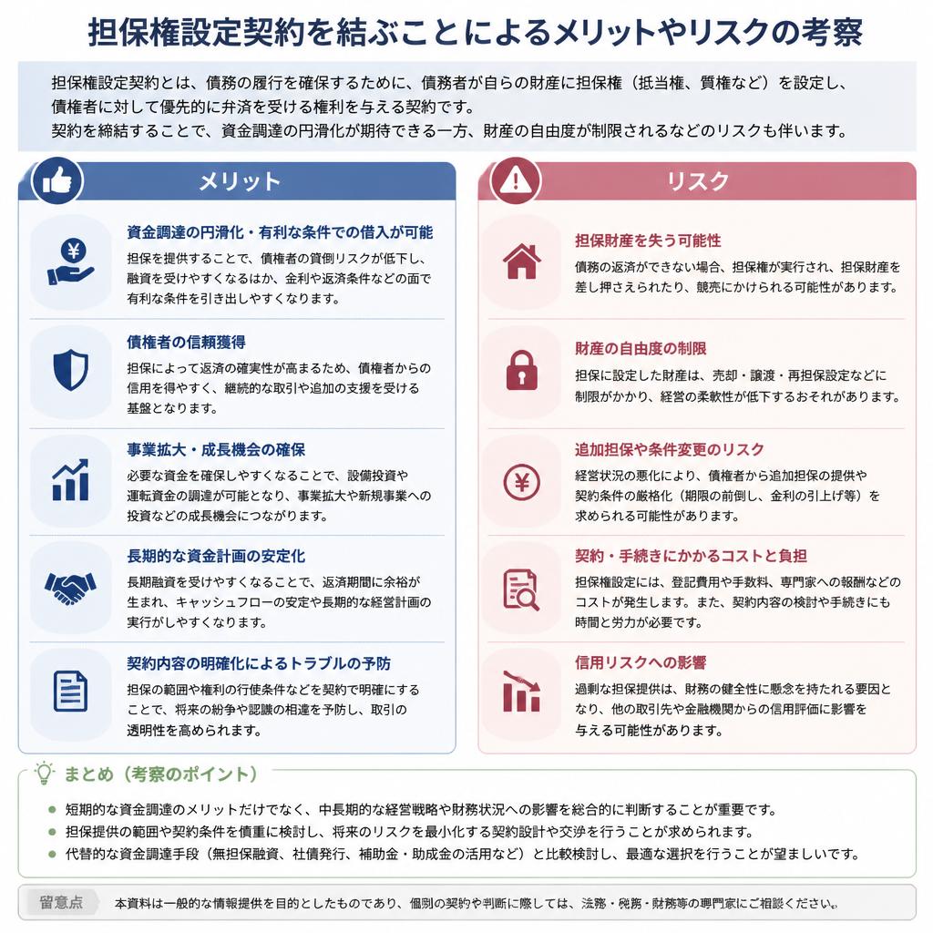 担保権設定契約のメリット