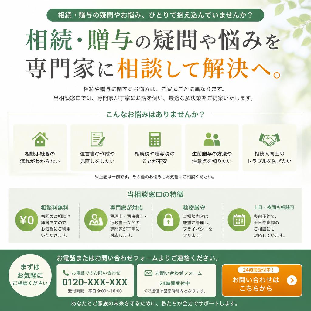 専門家に相談してみませんか？