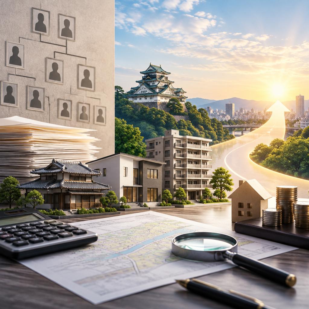 数次相続の複雑さを、資産形成の新たな一歩へ。評価・相続税・管理費用まで、尾張の不動産売却をワンストップで支援します。