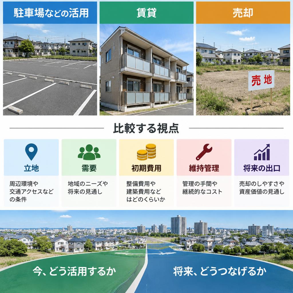 土地活用は収益だけで決めない。売却との比較が成功の鍵
